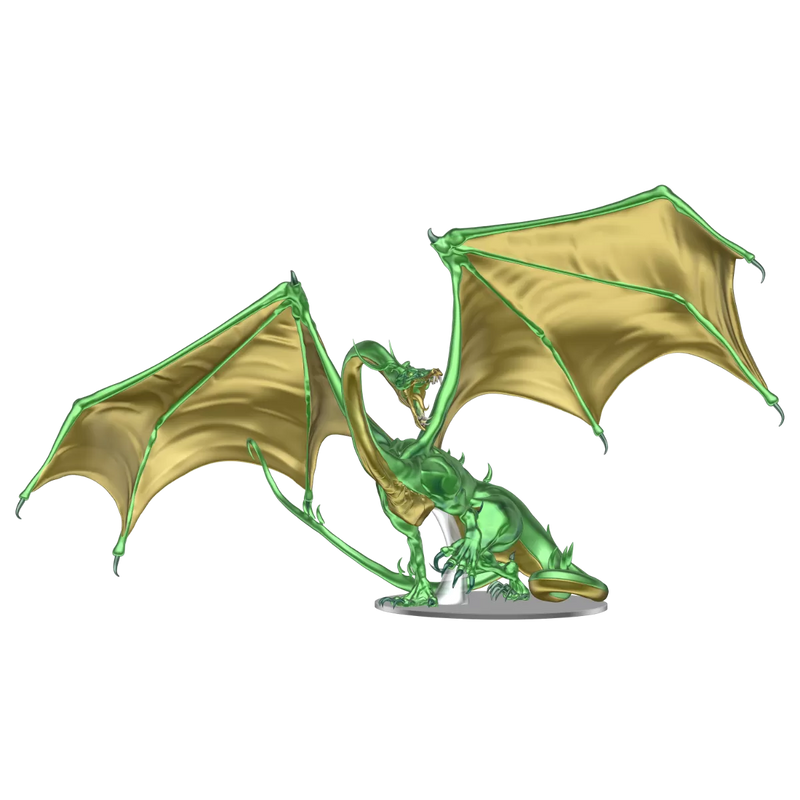 D&D Miniature - Giant Adult Emerald Dragon