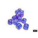Chessex -  16mm D6 (12 Dice) Nebula Aura/White Luminary