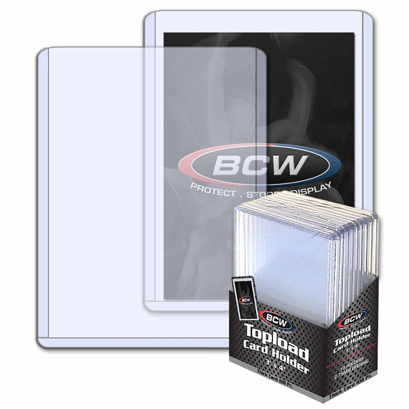 BCW Topload Card Holder 3 X 4 X 2.75 (108pt) 10pc