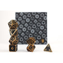 LPG Dice Set RPG - Metal Draco Dark Black/Gold