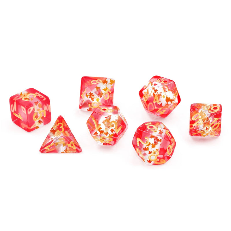D7 Dice Set - Maple Leaf