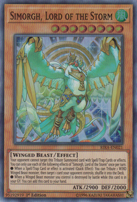yugioh simorgh cards Yu-Gi-Oh! - Rising Rampage Mint / near mint condition trading card Yugioh Magikuriboh Simorgh, Bird Of