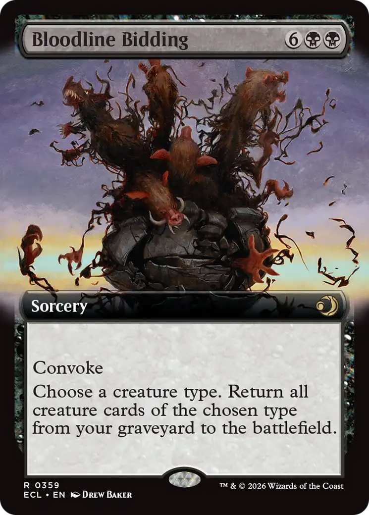 Bloodline Bidding (Extended Art) [Lorwyn Eclipsed]