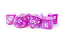 MDG – Acrylic Dice: Stardust Purple Poly Set