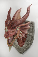 Red Dragon Head Trophy Plaque