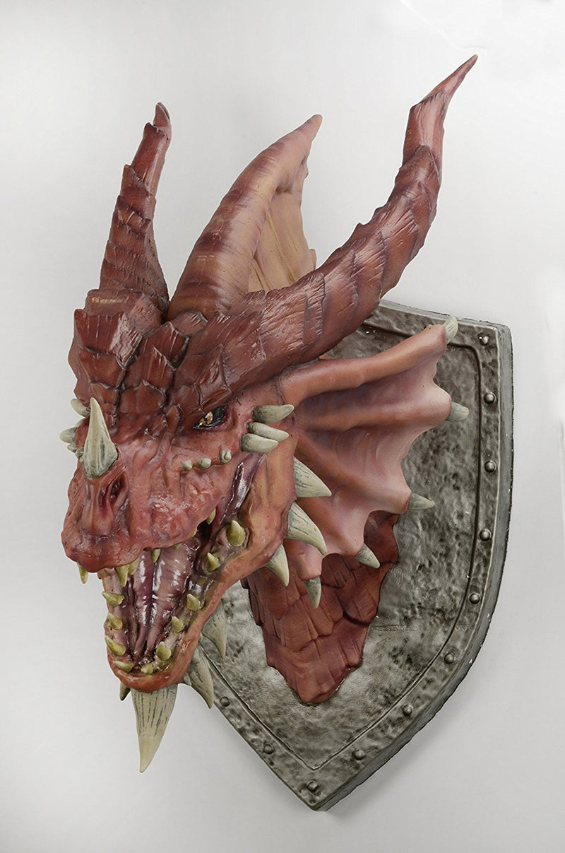 Red Dragon Head Trophy Plaque