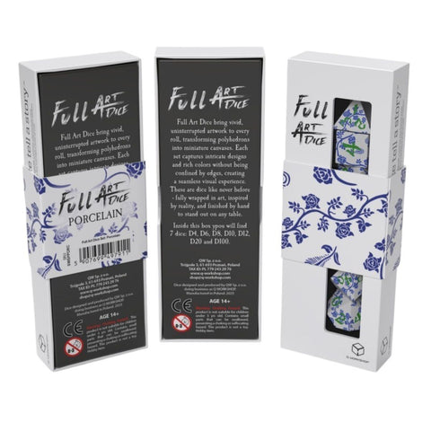 Q Workshop Full Art Dice Set - Porcelain