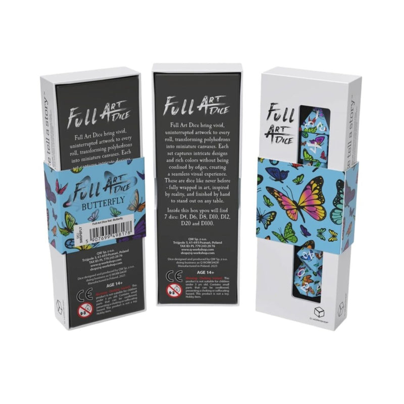 Q Workshop Full Art Dice Set - Butterfly
