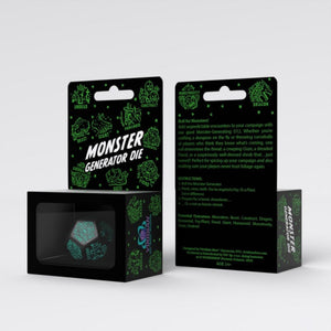 Q Workshop - Monster Generator Die - Black/Turquoise