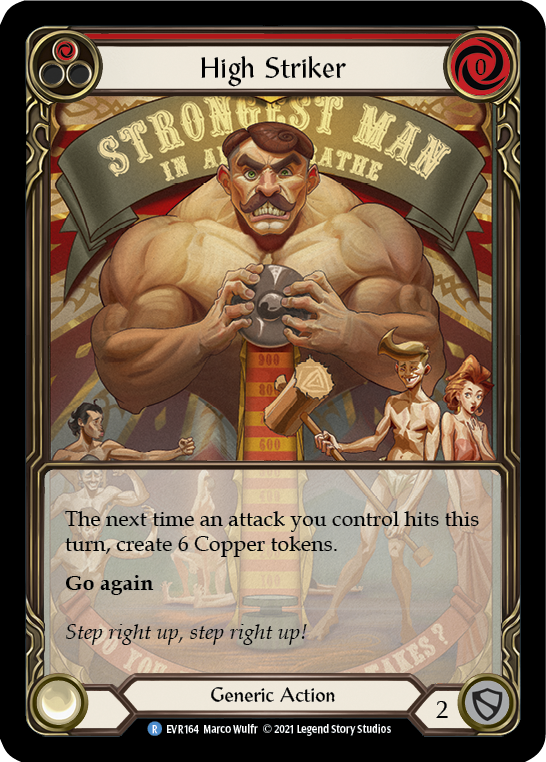 High Striker (Red) [EVR164] (Everfest)  1st Edition Extended Art Rainbow Foil