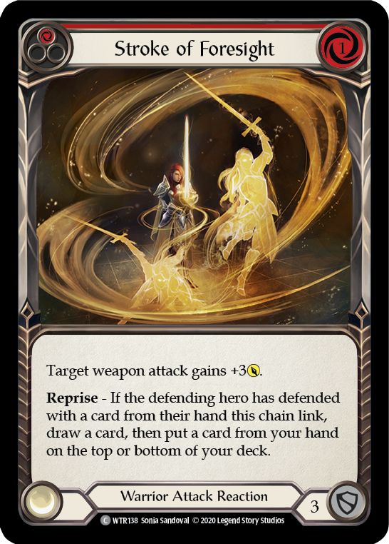 Stroke of Foresight (Red) [U-WTR138] (Welcome to Rathe Unlimited)  Unlimited Rainbow Foil