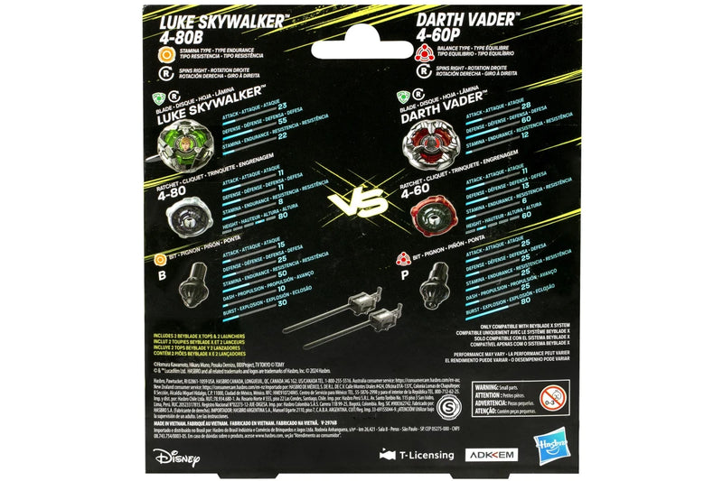 Beyblade X - Star Wars Collab - Luke Skywalker 4-80B & Darth Vader 4-60P