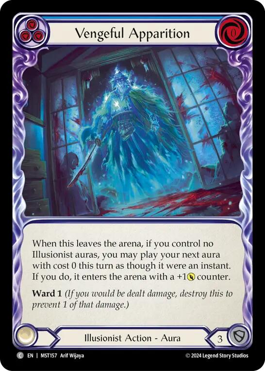 Vengeful Apparition (Blue) [MST157] (Part the Mistveil)  Rainbow Foil