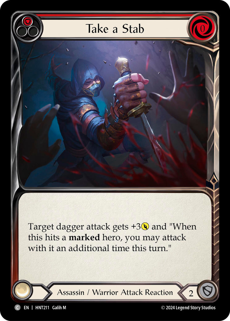 Take a Stab (Red) [HNT211] (The Hunted)  Rainbow Foil