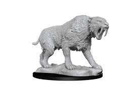 Wizkids Deepcuts Unpainted Miniatures Saber-Toothed Tiger