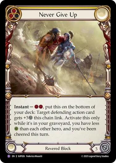 Never Give Up [SUP026] (Super Slam)  Rainbow Foil