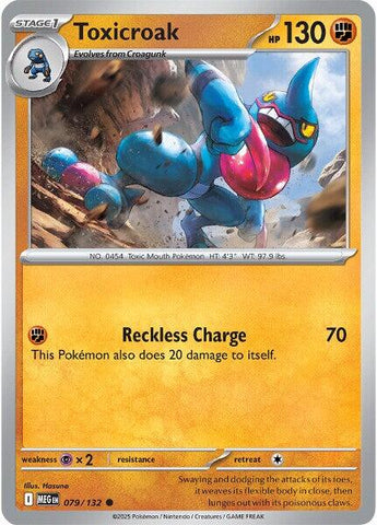 Toxicroak (079/132) [Mega Evolution: Base Set]