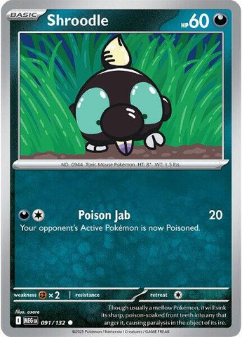 Shroodle (091/132) [Mega Evolution: Base Set]