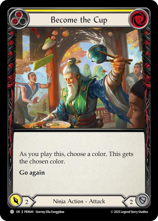Become The Cup (Yellow) (Rainbow Foil) [PEN041] (Compendium of Rathe)  Rainbow Foil