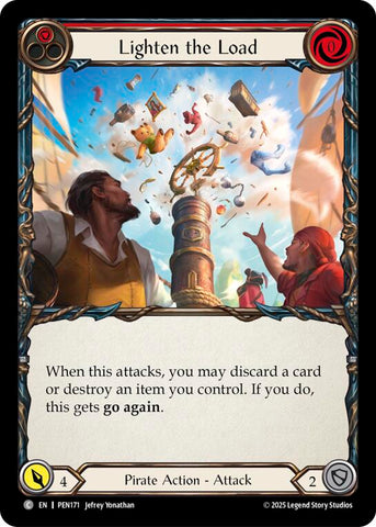 Lighten The Load (Red) (Rainbow Foil) [PEN171] (Compendium of Rathe)  Rainbow Foil