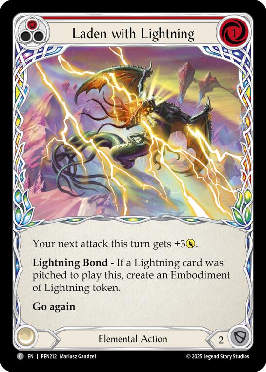 Laden With Lightning (Red) (Regular) [PEN212] (Compendium of Rathe)