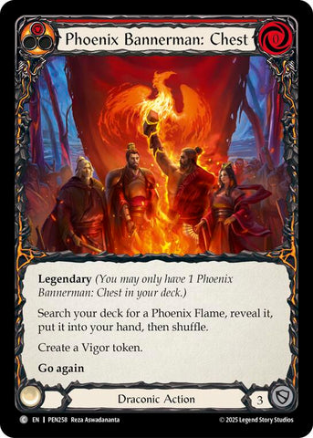 Phoenix Bannerman Chest (Red) (Rainbow Foil) [PEN258] (Compendium of Rathe)  Rainbow Foil