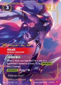 Akali, Deadly Weapon (Alternate Art) (021a/166) - Epic
