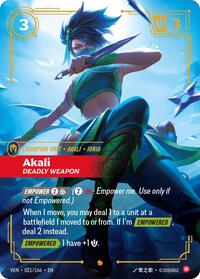 Akali, Deadly Weapon (021/166) - Epic
