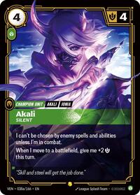 Akali, Silent (Alternate Art) (038a/166) - Rare