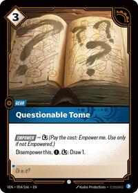 Questionable Tome  FOIL  (054/166) - Common