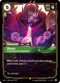 Shen, Scourge of Shadows (Alternate Art) (042a/166) - Rare