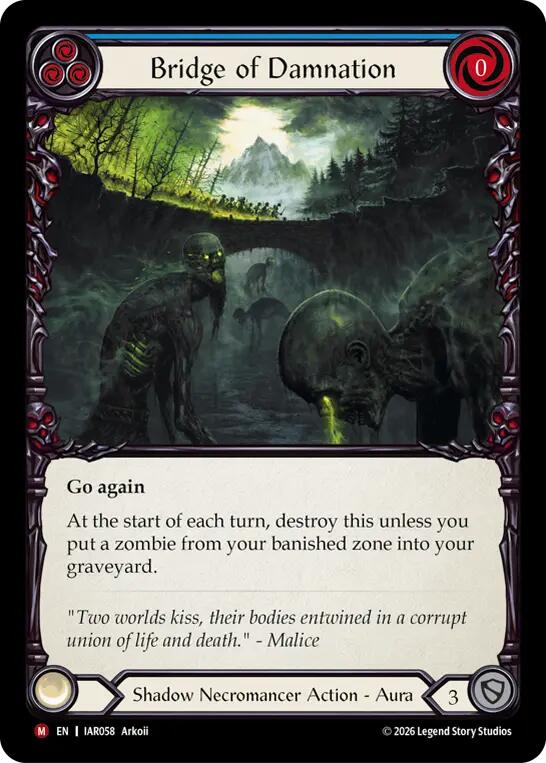 Bridge of Damnation (Blue) [IAR058] (Usurp the Shadow Throne)  Rainbow Foil