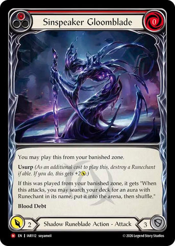Sinspeaker Gloomblade (Red) [IAR112] (Usurp the Shadow Throne)