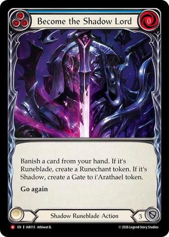 Become the Shadow Lord (Blue) [IAR113] (Usurp the Shadow Throne)