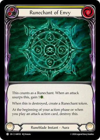 Runechant of Envy (Yellow) [IAR152] (Usurp the Shadow Throne)