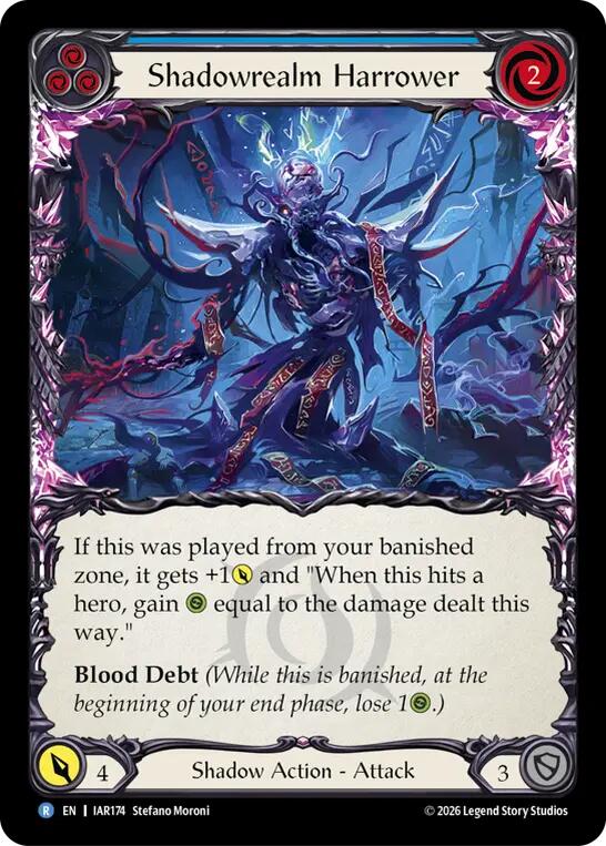 Shadowrealm Harrower (Blue) [IAR174] (Usurp the Shadow Throne)  Rainbow Foil