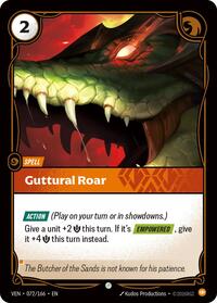Guttural Roar  FOIL  (072/166) - Common