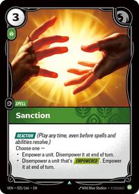 Sanction  FOIL  (035/166) - Uncommon