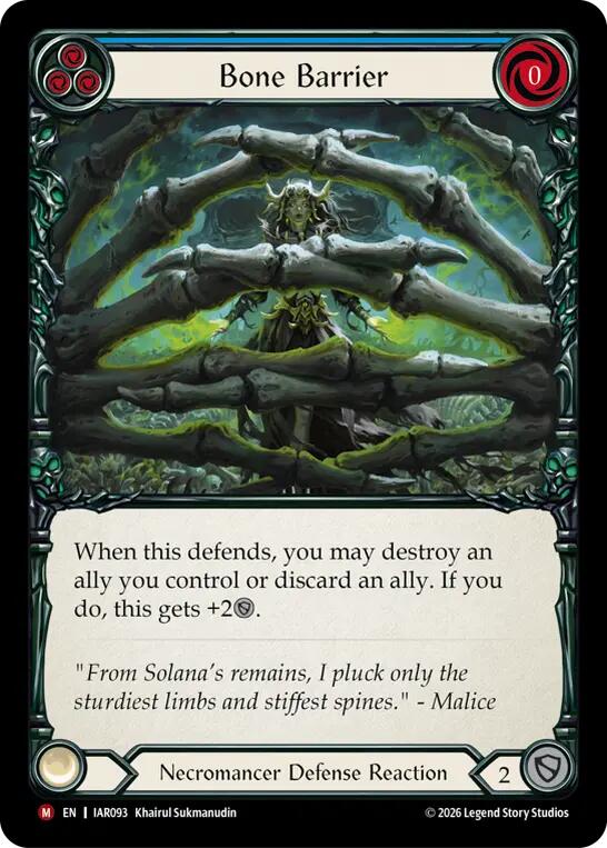Bone Barrier (Blue) [IAR093] (Usurp the Shadow Throne)  Rainbow Foil