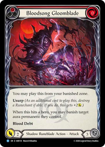 Bloodsong Gloomblade (Red) [IAR114] (Usurp the Shadow Throne)