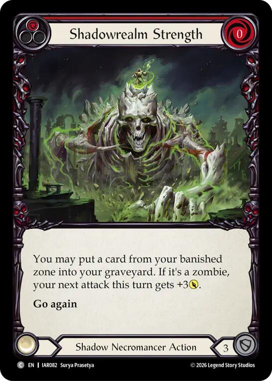 Shadowrealm Strength (Red) [IAR082] (Usurp the Shadow Throne)  Rainbow Foil
