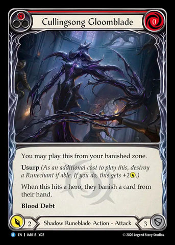 Cullingsong Gloomblade (Red) [IAR115] (Usurp the Shadow Throne)