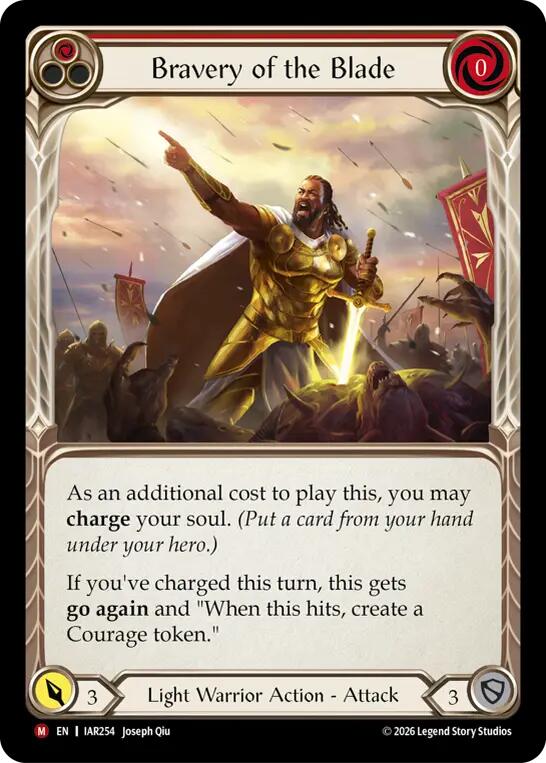 Bravery of the Blade (Yellow) [IAR254] (Usurp the Shadow Throne)