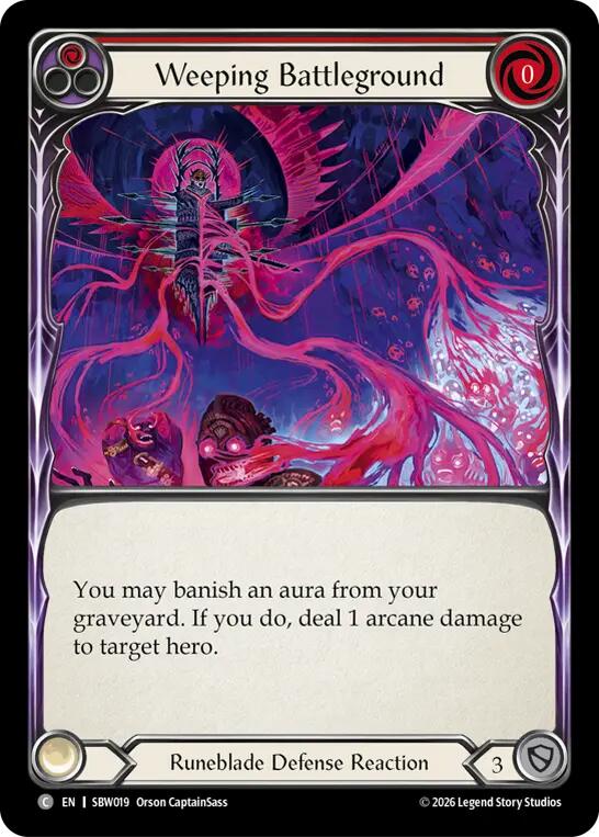Weeping Battleground (Red) [SBW019] (Silver Age: Usurp the Shadow Throne)