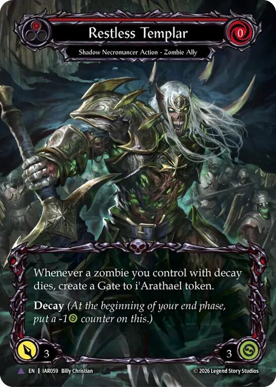 Restless Templar (Red) (Marvel) [IAR059] (Usurp the Shadow Throne)  Cold Foil