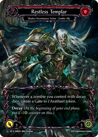 Restless Templar (Red) (Marvel) [IAR059] (Usurp the Shadow Throne)  Cold Foil