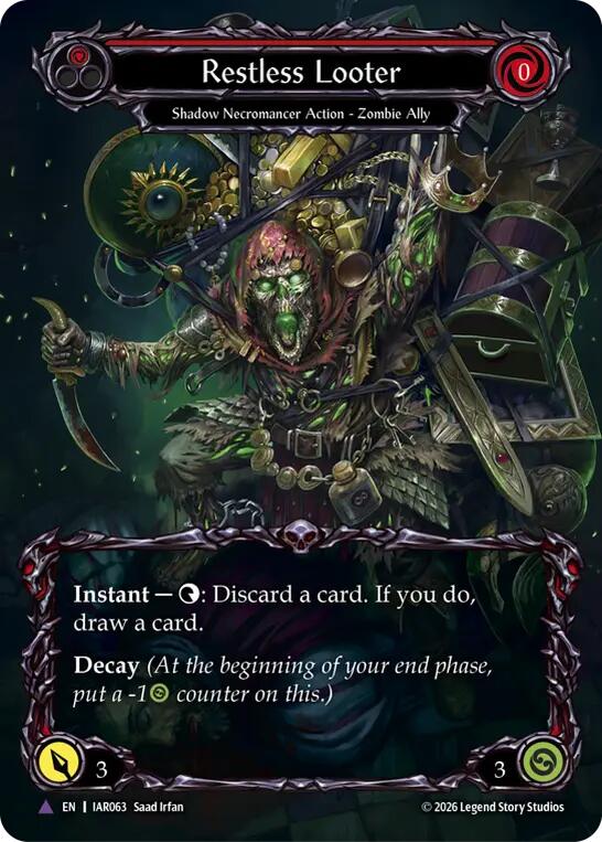 Restless Looter (Red) (Marvel) [IAR063] (Usurp the Shadow Throne)  Cold Foil