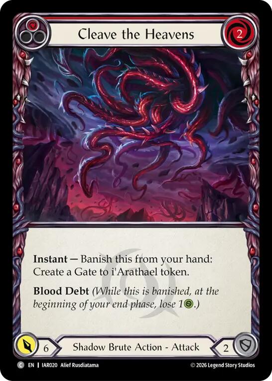 Cleave the Heavens (Red) [IAR020] (Usurp the Shadow Throne)  Rainbow Foil