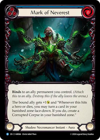 Mark of Neverest (Blue) [IAR066] (Usurp the Shadow Throne)  Rainbow Foil