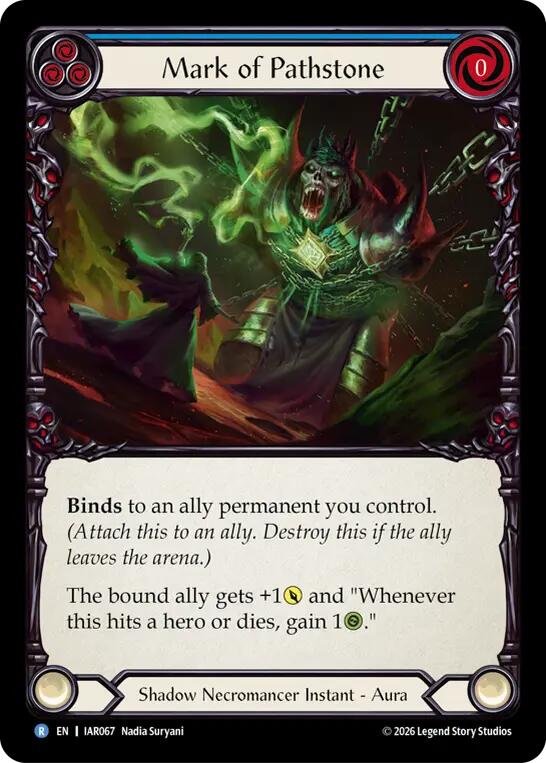 Mark of Pathstone (Blue) [IAR067] (Usurp the Shadow Throne)  Rainbow Foil